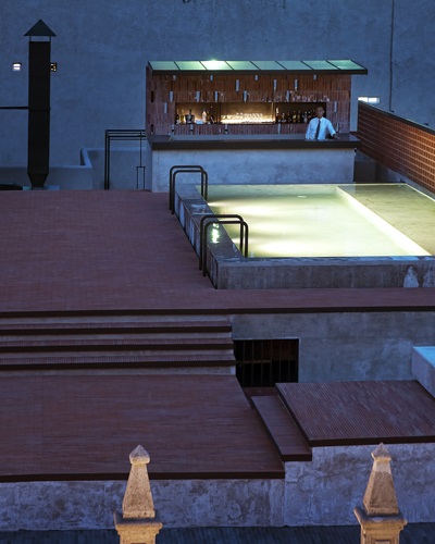 terraza del hotel downtown. centro, ciudad de m�xico